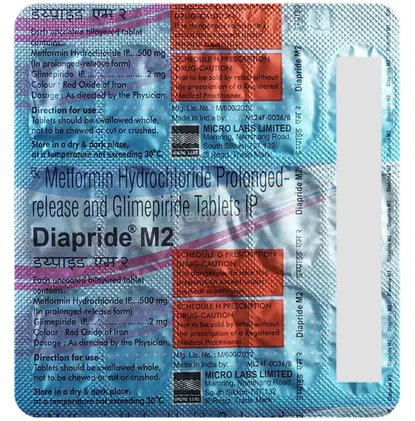 diapride m 2mg tablet 15's